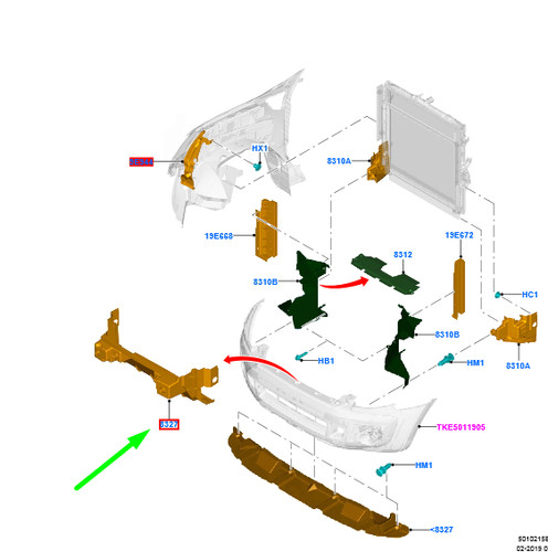 Deflettore aria anteriore - , ford
